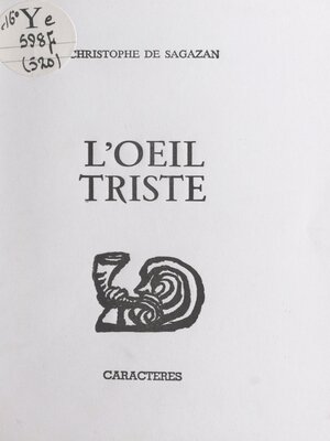 cover image of L'œil triste